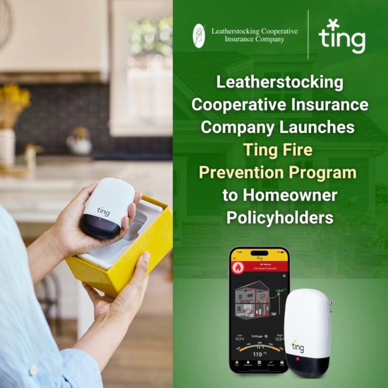 Leatherstocking Cooperative Insurance Company Launches Ting Fire Prevention Program to Homeowner Policyholders