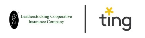 Leatherstocking Cooperative Insurance Company log and Ting logo